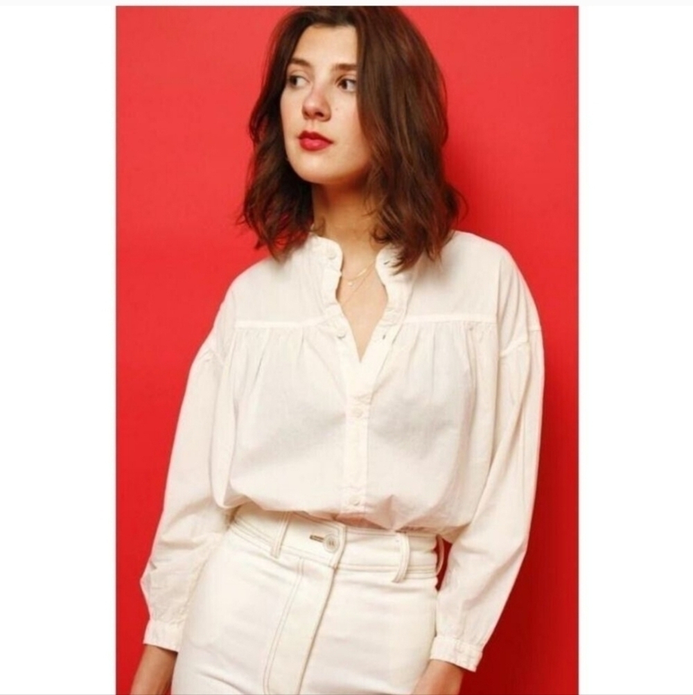 Mother The Gatherer Pale Peach Button Down Size L